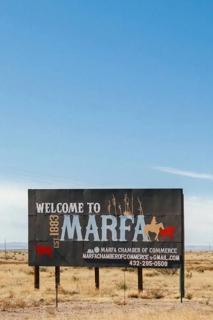 Arrival in Marfa, Texas