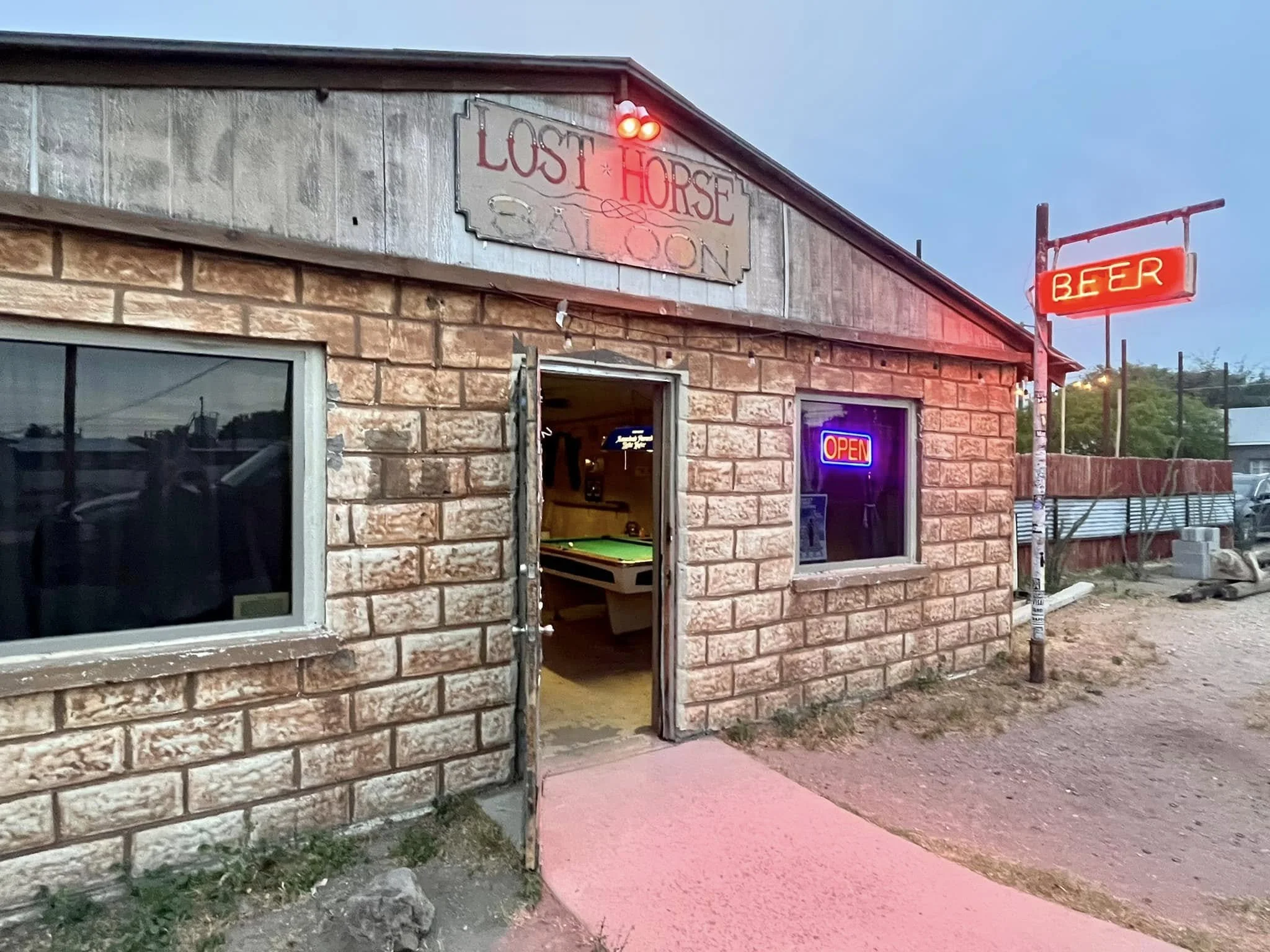 The Lost Horse Saloon in Marfa, Texas