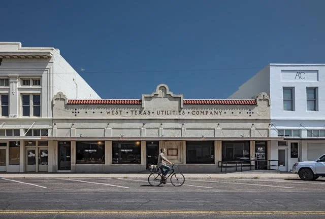 Bike riding through Marfa, Texas