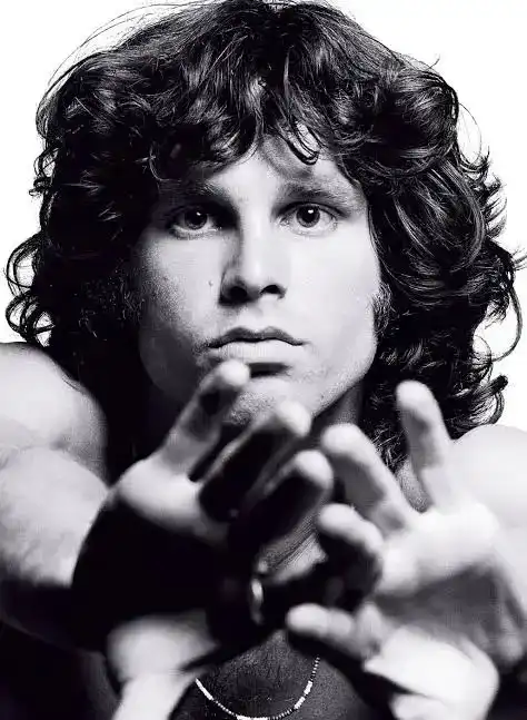 Black-and-white portrait accompanying the Jim Morrison quote